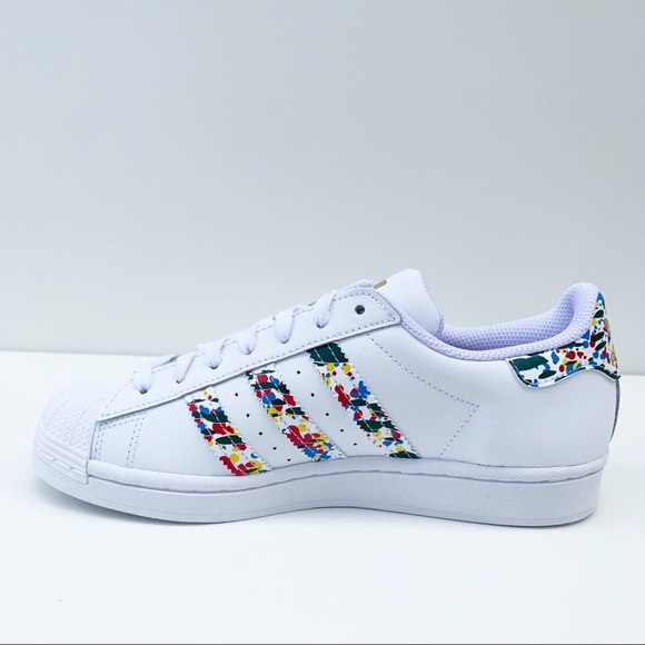 adidas SUPERSTAR SHOES Marble/Splash White/Gold - Picture 7 of 16